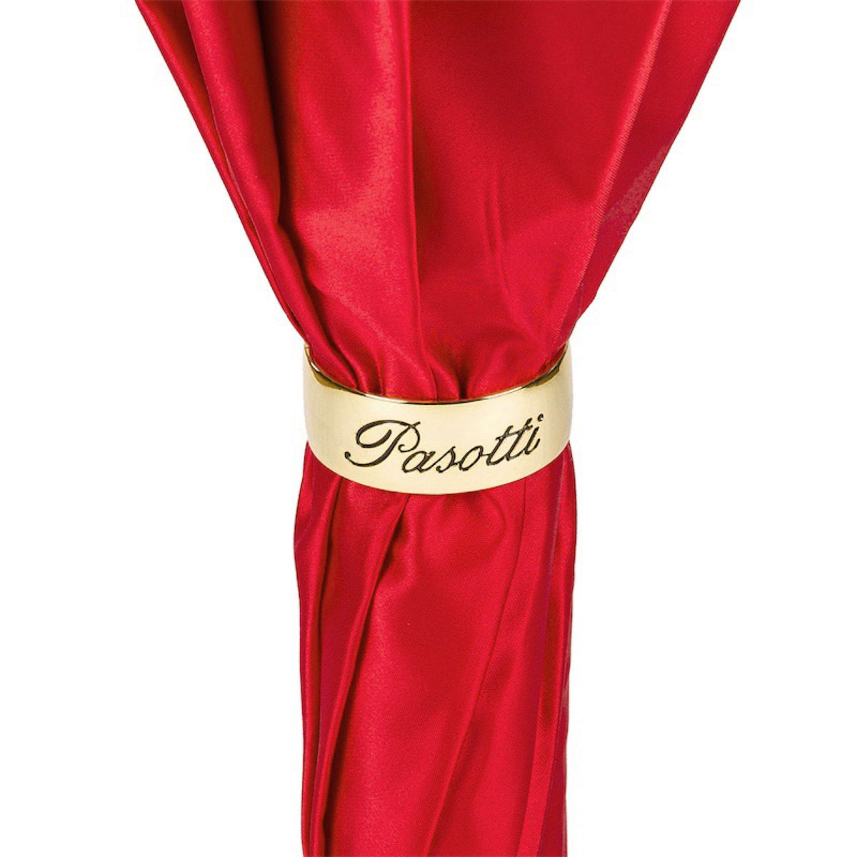 Pasotti Red/Black Umbrella with Bridles Print