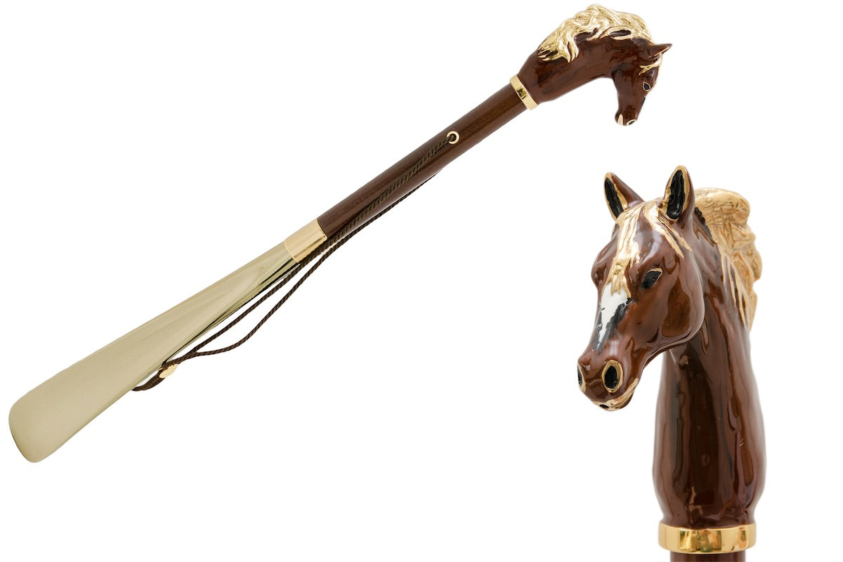 Pasotti Brown Horse Shoehorn