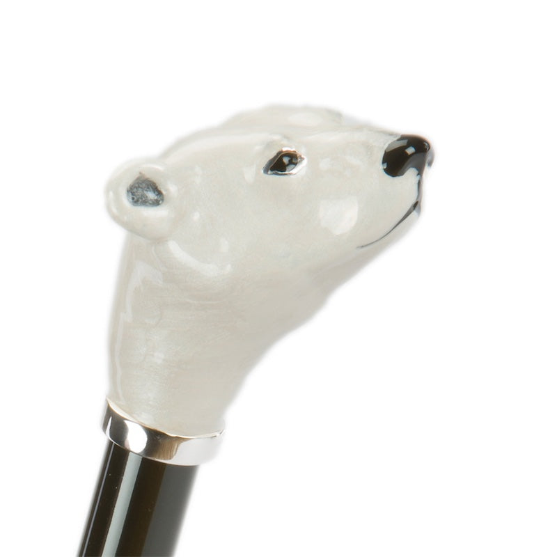 Pasotti Red Umbrella with White Bear Handle