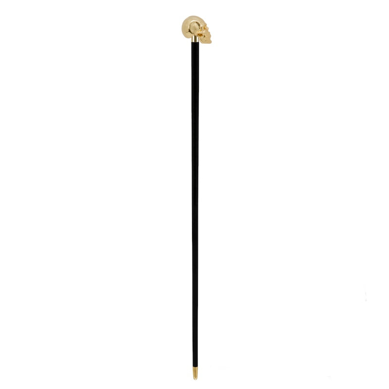 Pasotti Gold Skull Cane﻿