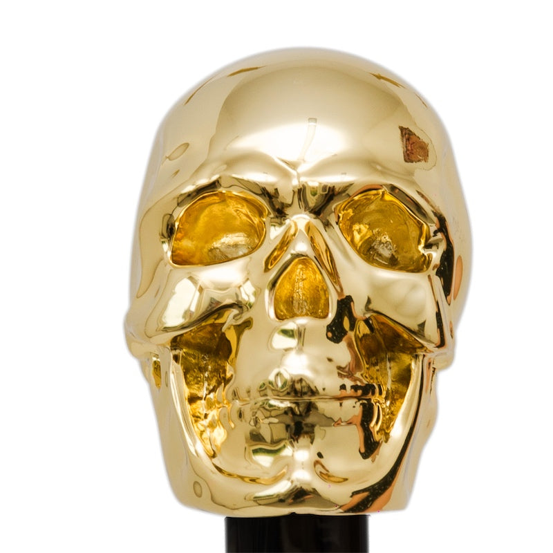Pasotti Gold Skull Cane﻿