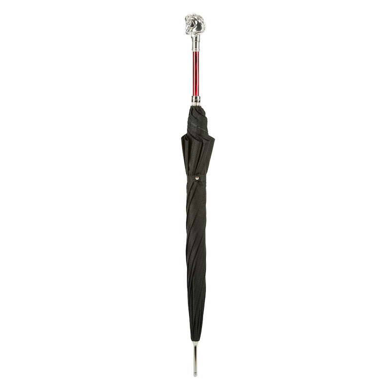 Pasotti Elegant Umbrella with Silver Horse Handle﻿