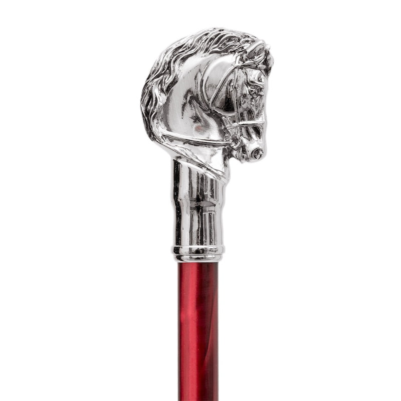 Pasotti Elegant Umbrella with Silver Horse Handle﻿