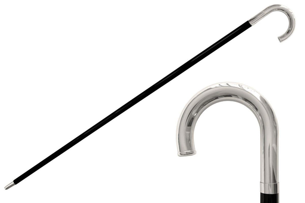 Pasotti Classic Walking Cane with Silver Handle