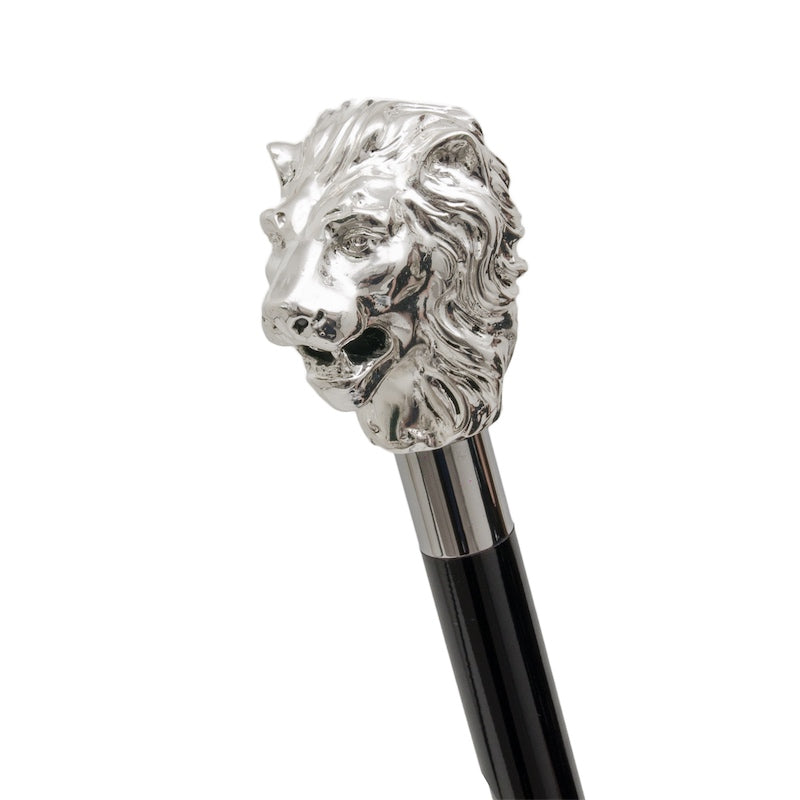 Pasotti Silver Lion Walking Cane