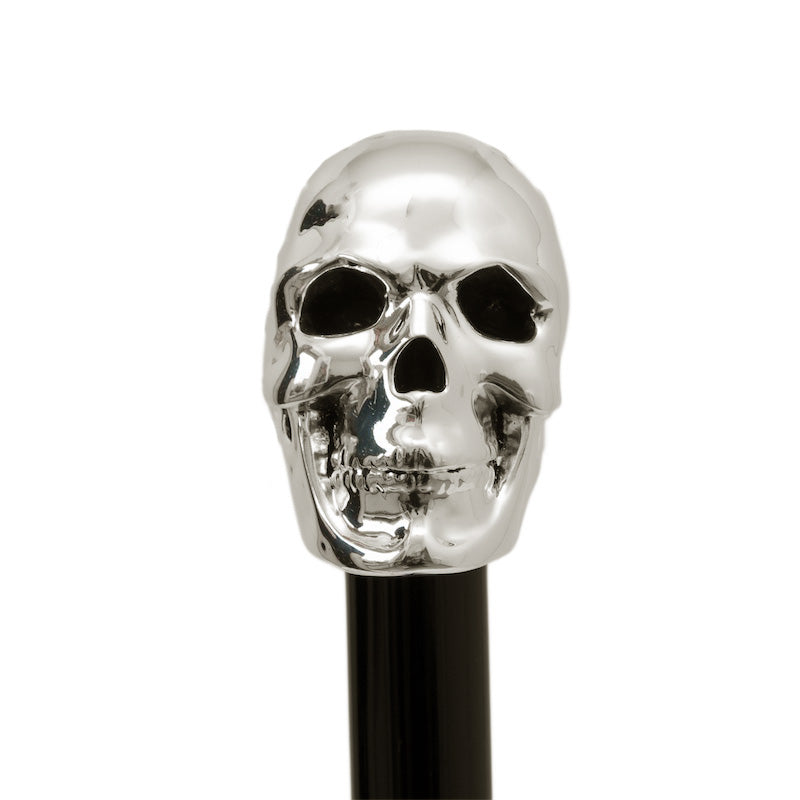 Pasotti Silver Skull Walking Cane