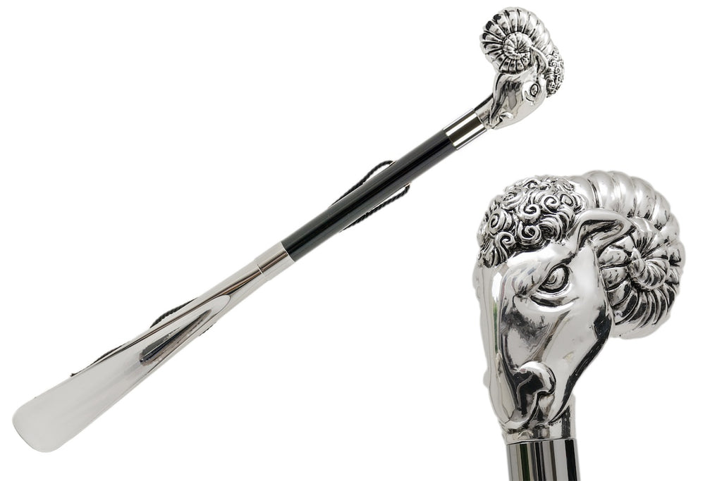 Pasotti Silver Ram Shoehorn