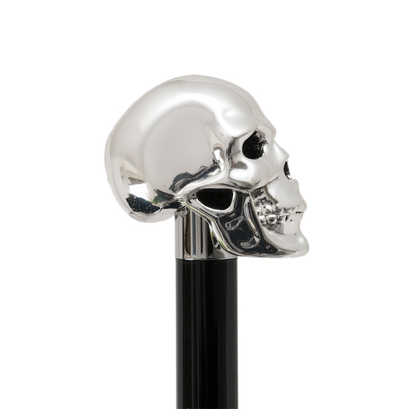 Pasotti Silver Skull Walking Cane