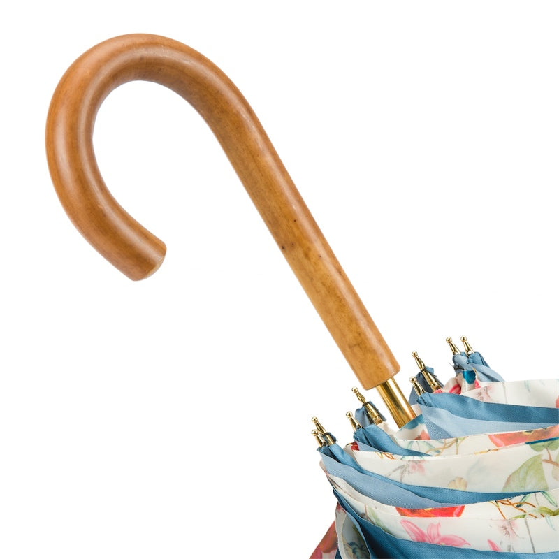 Pasotti Blue Umbrella "Bouquet of flowers"