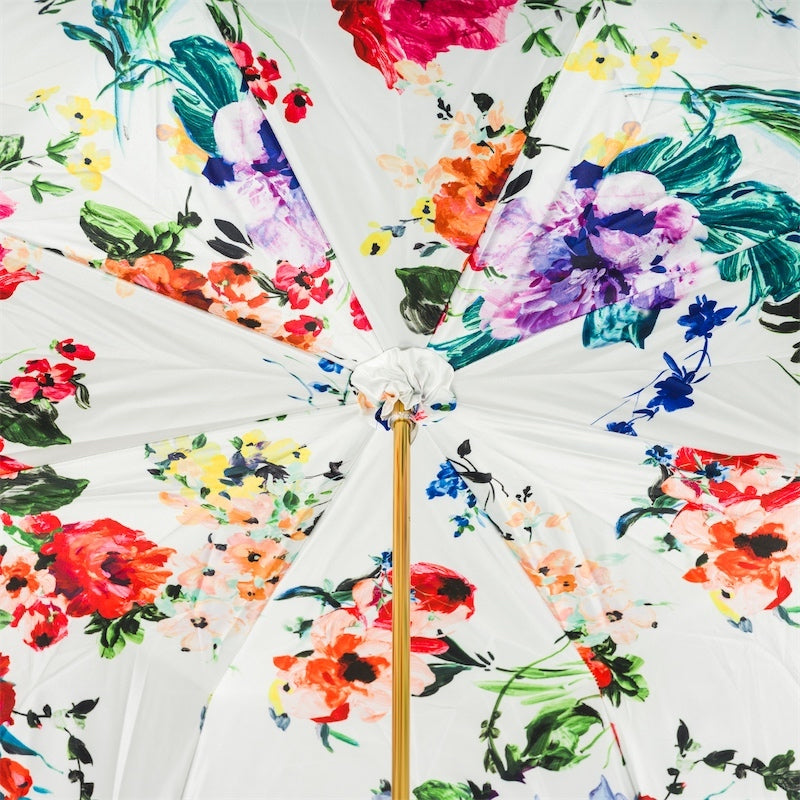 Pasotti Navy Blue Umbrella with Flowers