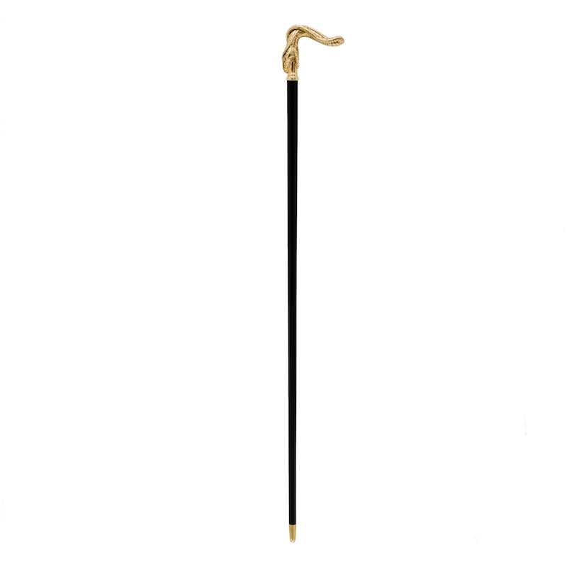 Pasotti Golden Snake Walking Cane