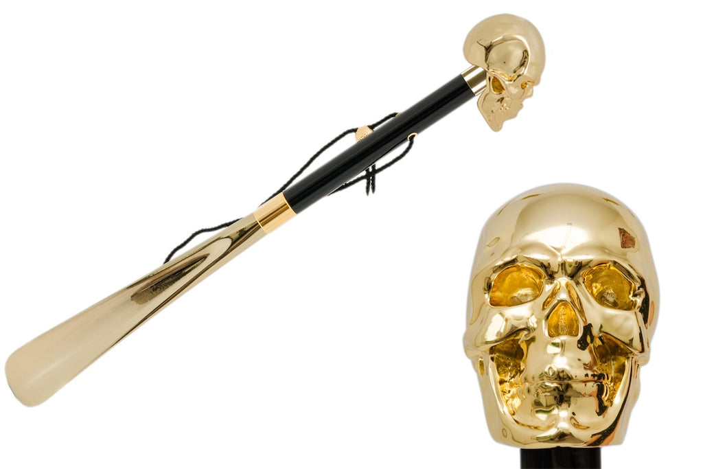Pasotti Gold Skull Shoehorn