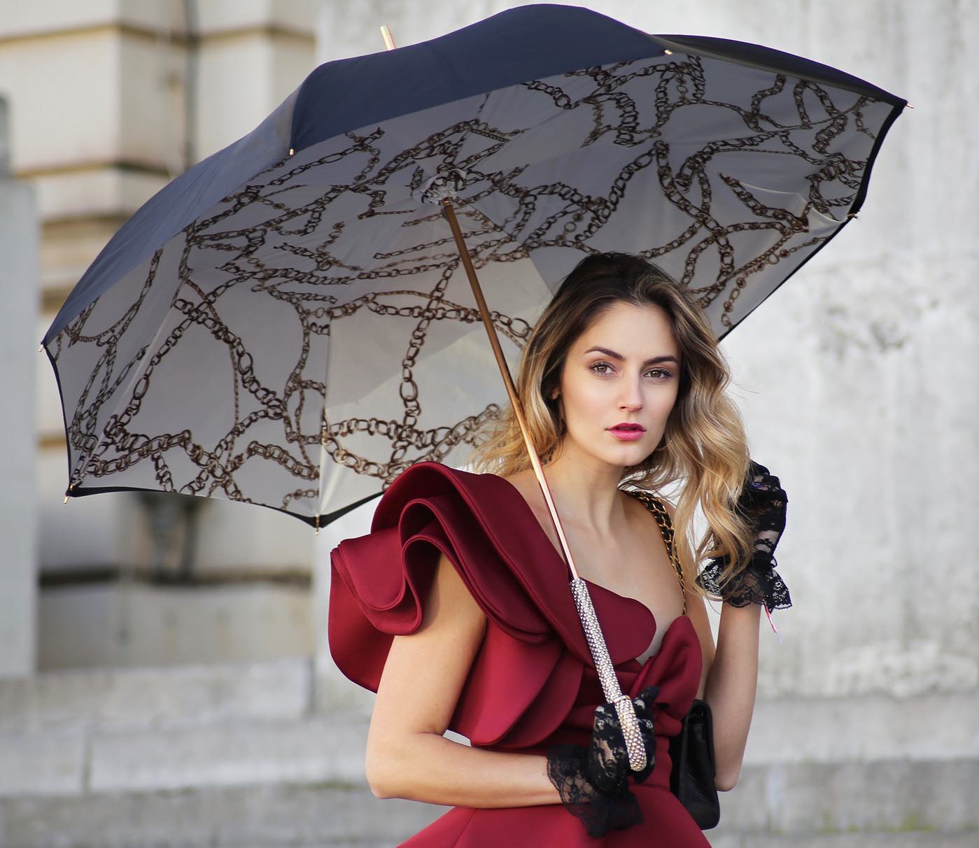 Pasotti Elegant Swarovski Umbrella