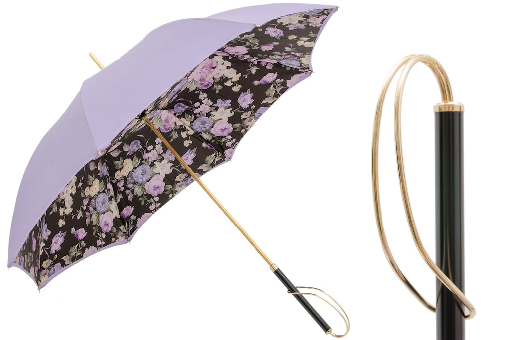 Pasotti Lilac Umbrella with Roses