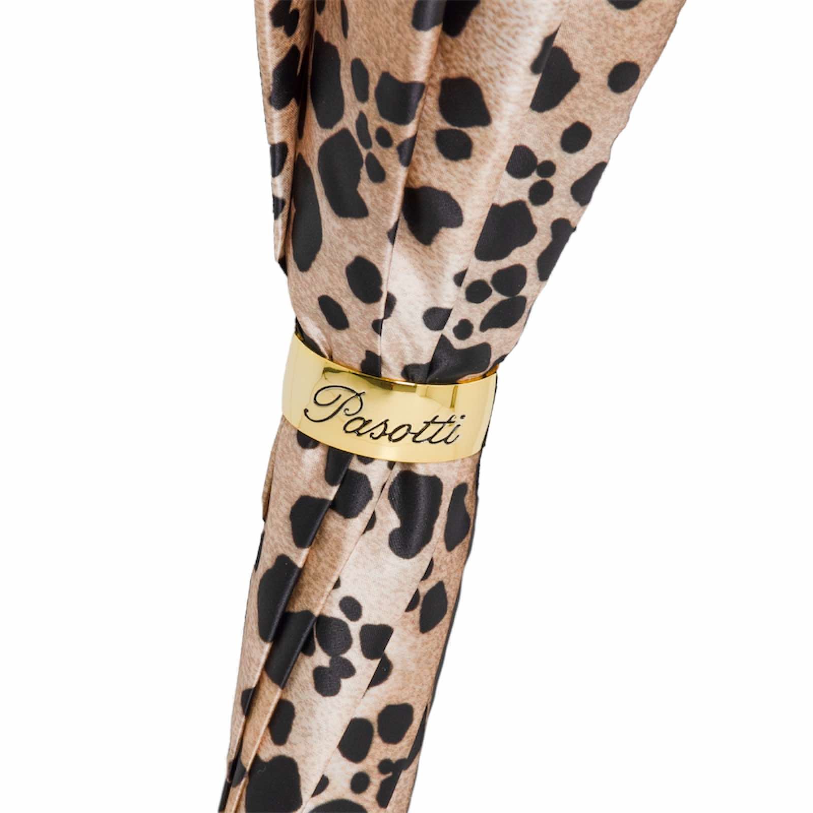 Pasotti Leopard & Red Roses Umbrella