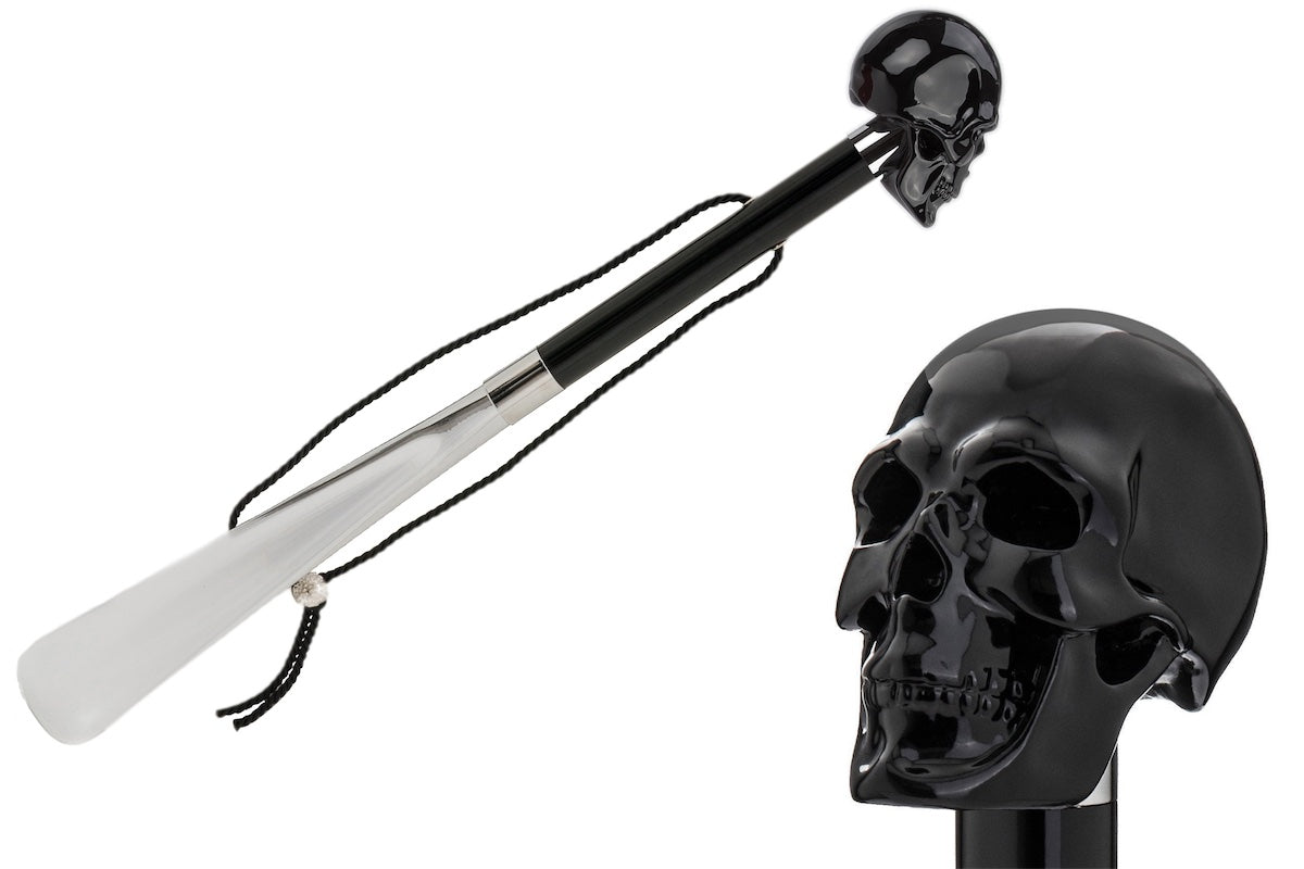 Pasotti Black Skull Shoehorn
