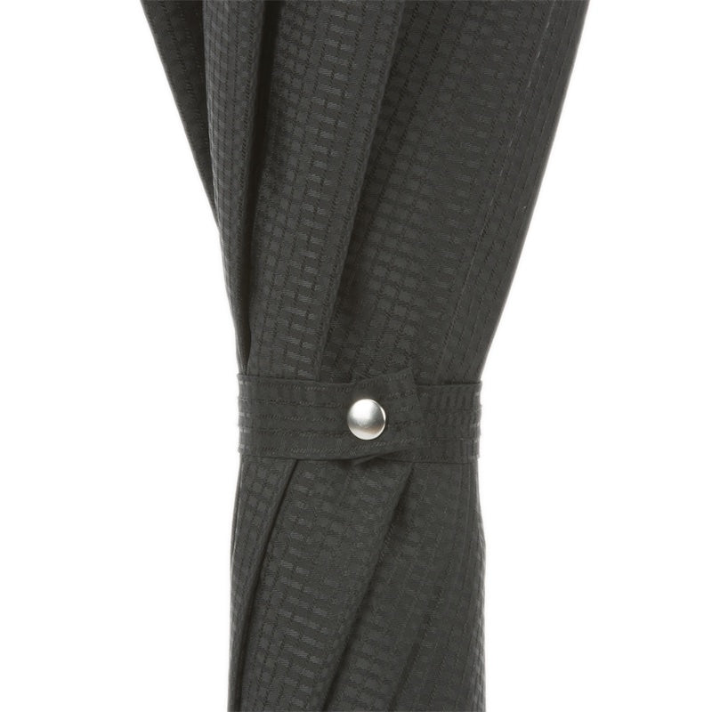 Pasotti Black Umbrella with Black Skull Handle
