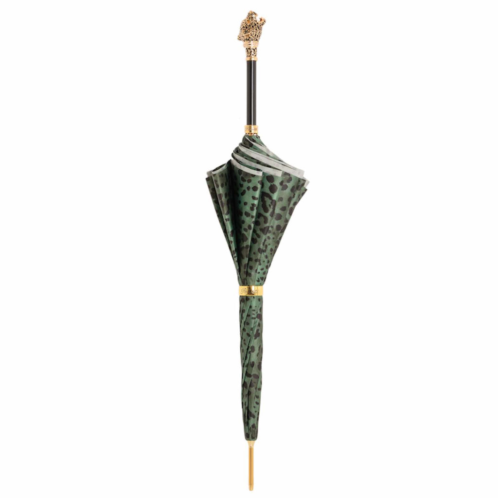 Pasotti Green Leopardized Panther Umbrella