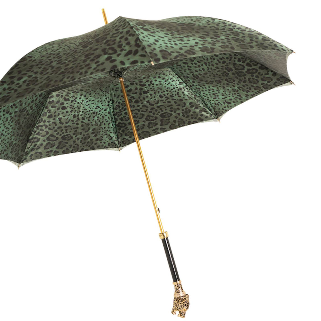 Pasotti Green Leopardized Panther Umbrella
