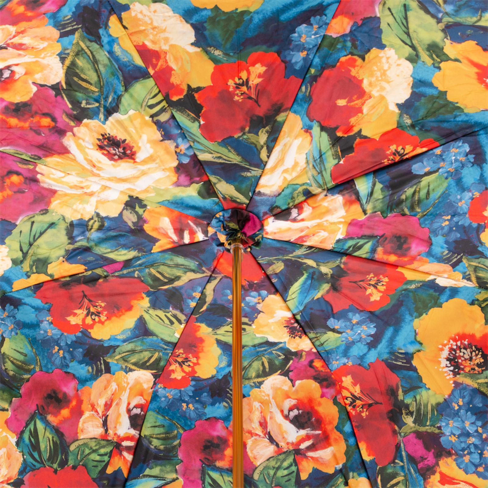 Pasotti Black Lion Umbrella with Roses
