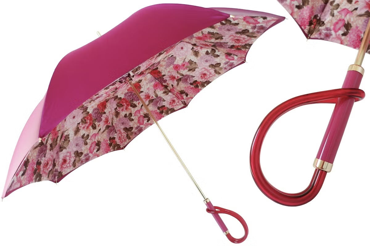 Pasotti Lovely Pink Umbrella with Flowers