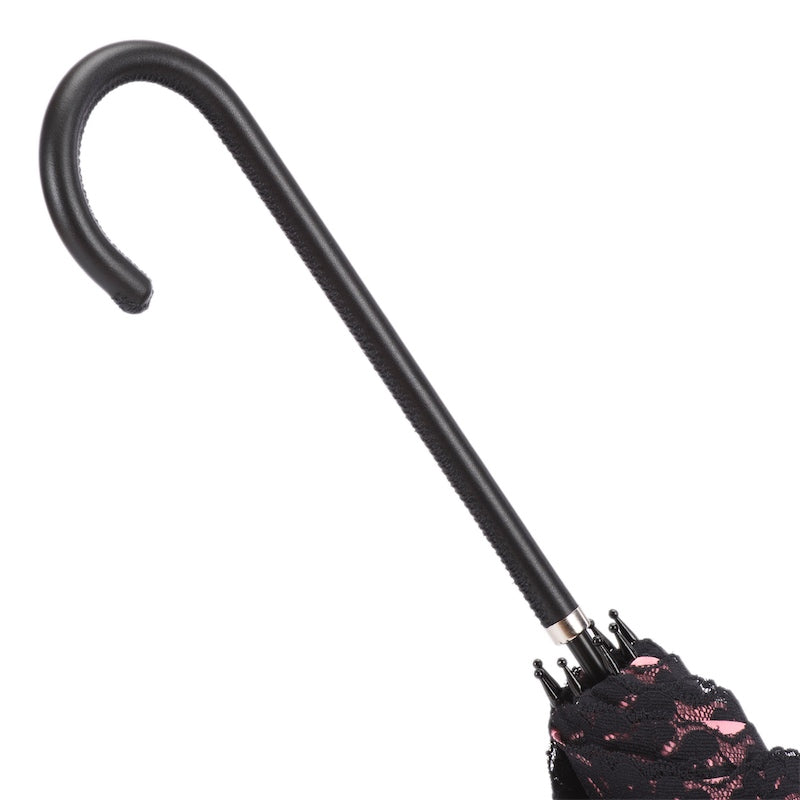Pasotti Pink Burlesque Parasol with Black Lace