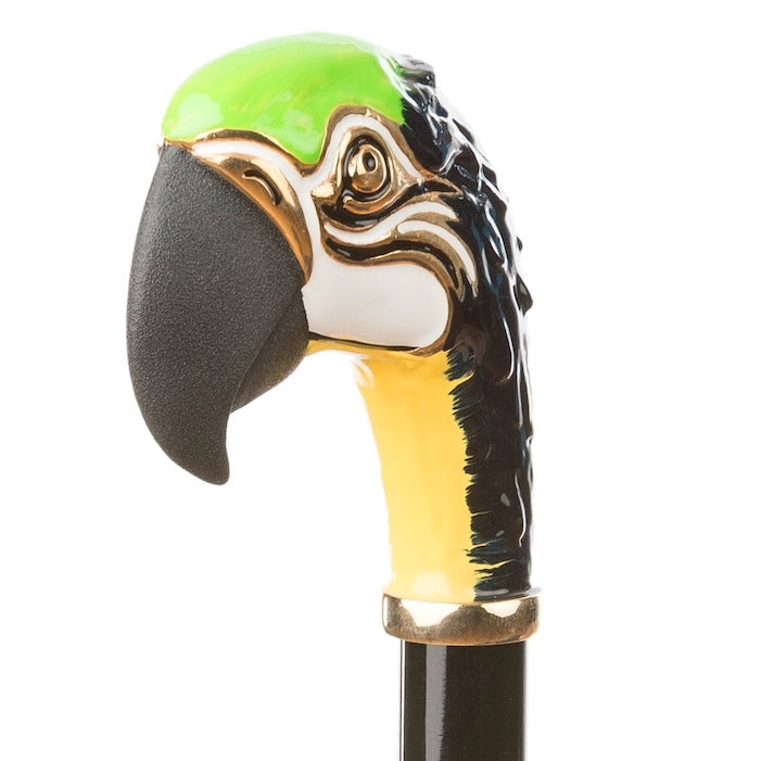 Pasotti Red Umbrella with Parrot Handle
