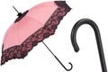 Pasotti Pink Burlesque Parasol with Black Lace