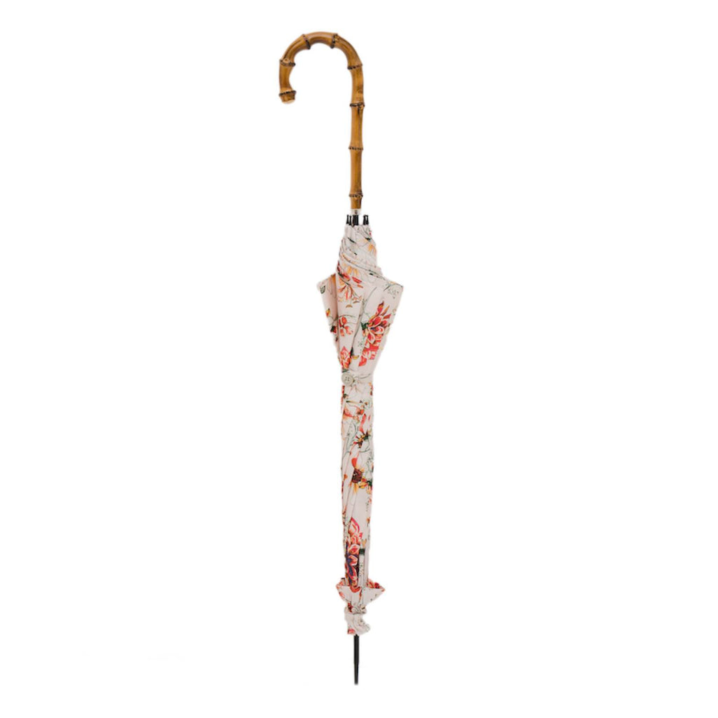 Pasotti Flowered Parasol with Whangee Handle