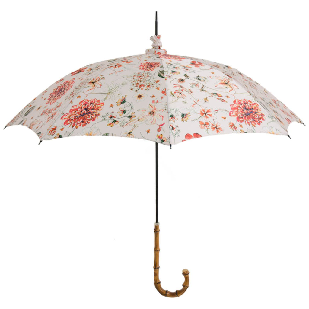 Pasotti Flowered Parasol with Whangee Handle
