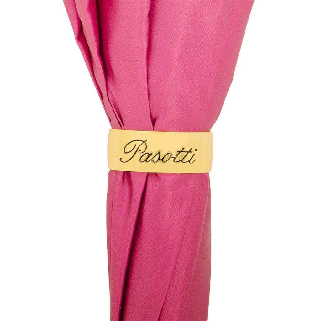 Pasotti Pink Animal Print Umbrella with Panther Handle