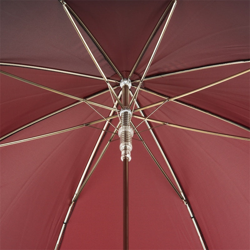 Pasotti Red Umbrella with Black Lion Handle