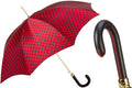 Pasotti Red Polka Dots Umbrella with Leather Handle