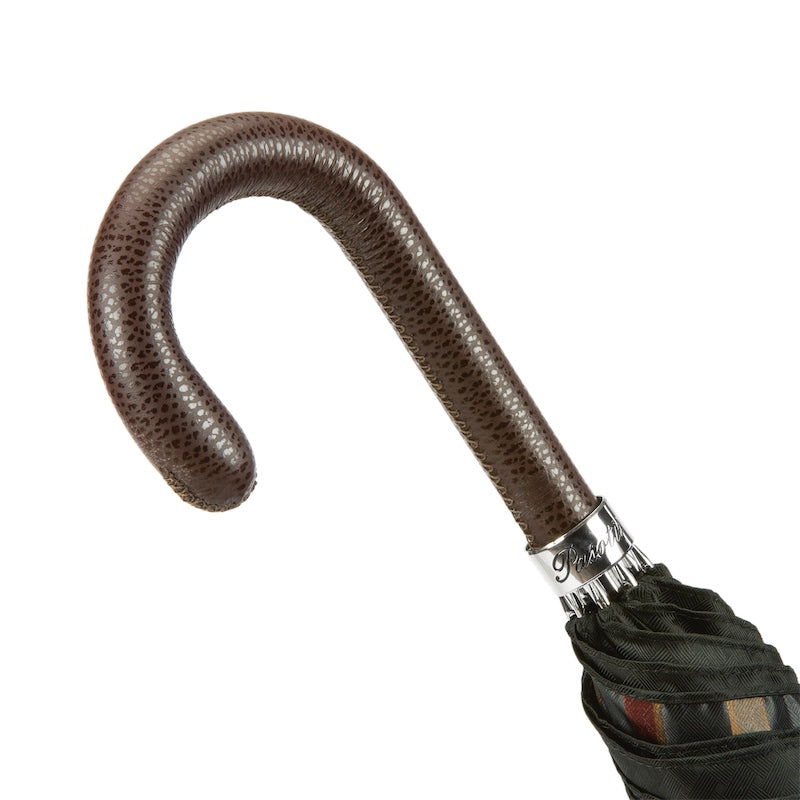 Pasotti Gentleman's Paisley Umbrella with Leather Handle