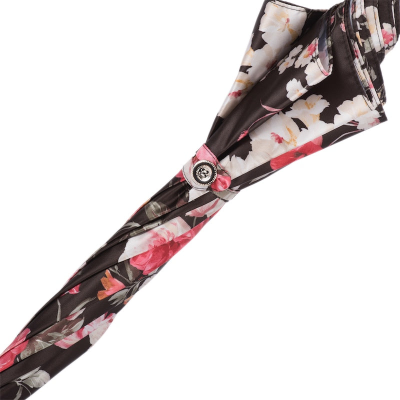 Pasotti Roses Parasol with Bamboo Handle