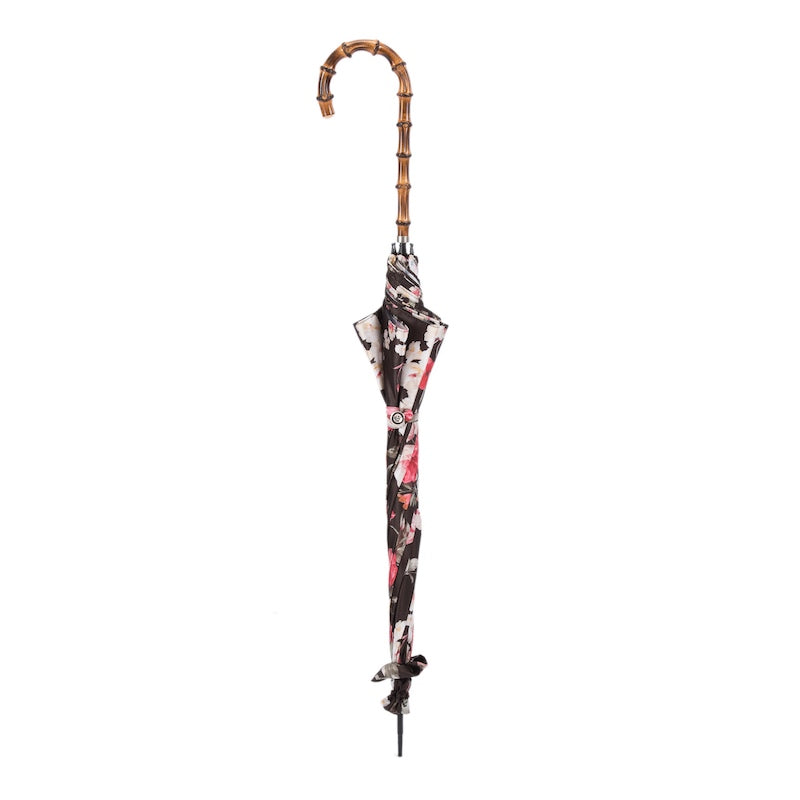 Pasotti Roses Parasol with Bamboo Handle
