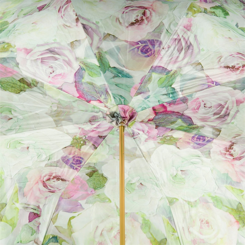 Pasotti Green and Pink Roses Umbrella