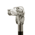 Pasotti Silver Dog Walking Cane