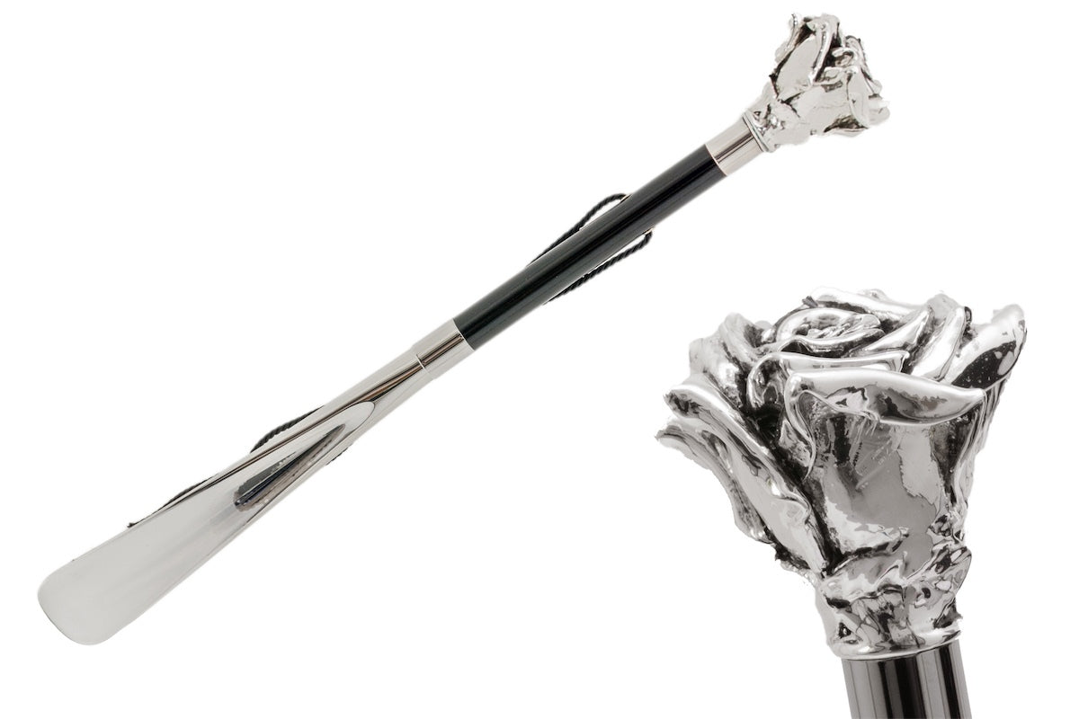 Pasotti Silver Rose Shoehorn