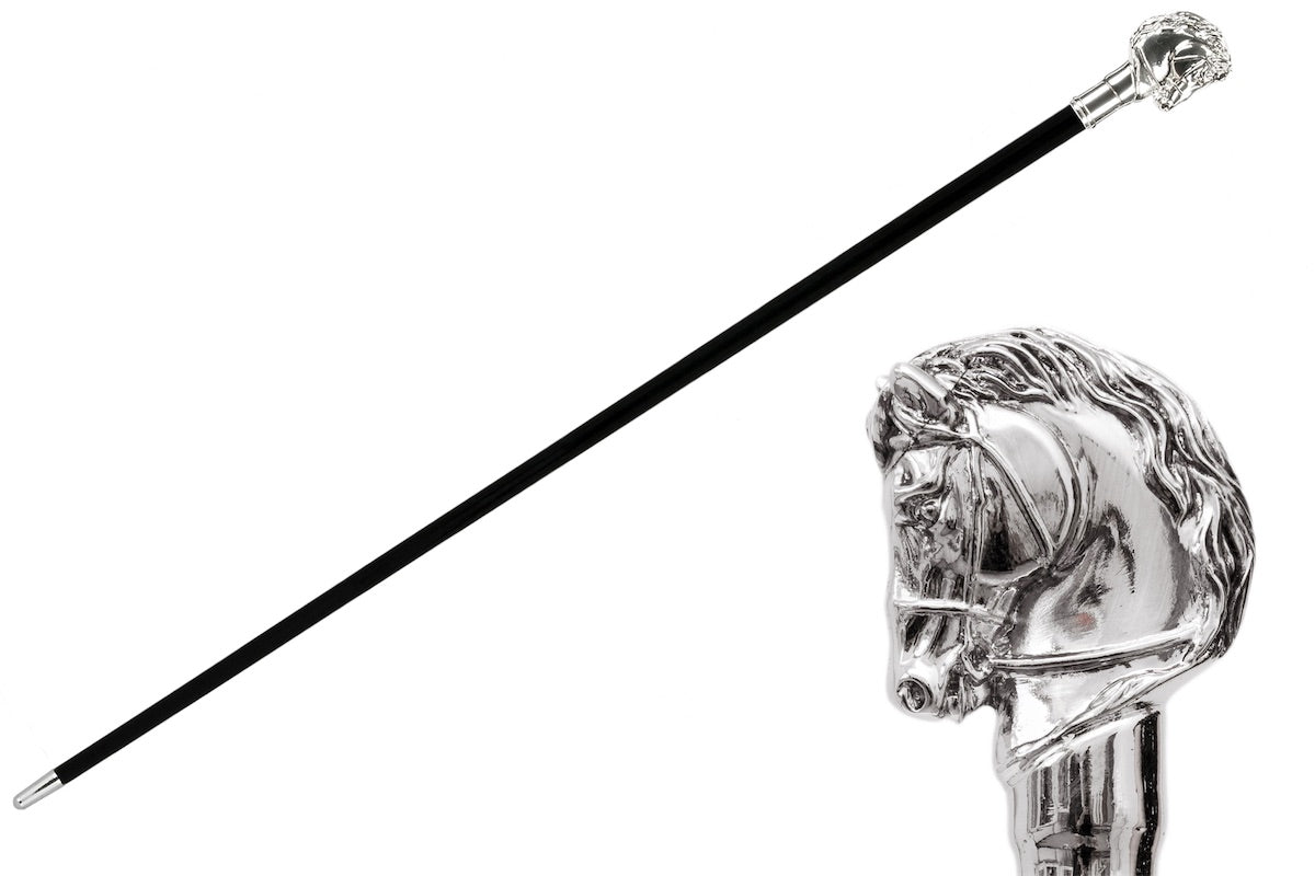Pasotti Silver Horse Cane