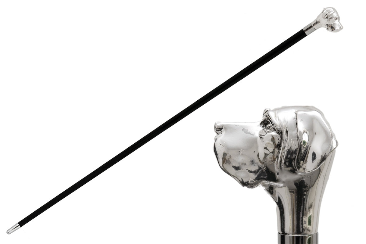 Pasotti Silver Labrador Cane