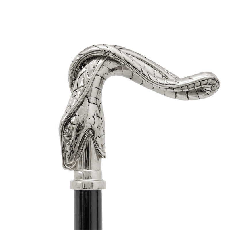 Pasotti Silver Snake Cane