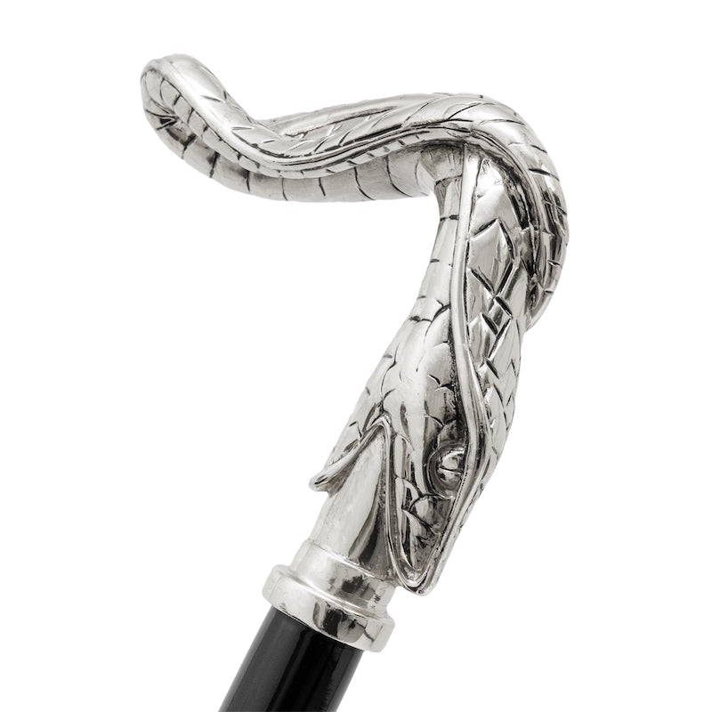 Pasotti Silver Snake Cane
