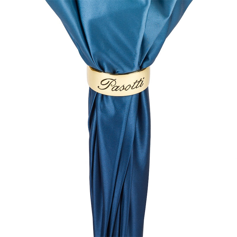 Pasotti Blue Umbrella "Bouquet of flowers"