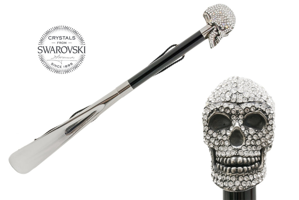 Pasotti Swarovski® Skull Shoehorn﻿