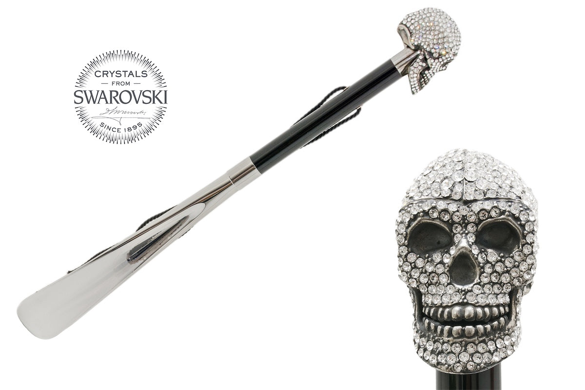Pasotti Swarovski® Skull Shoehorn﻿