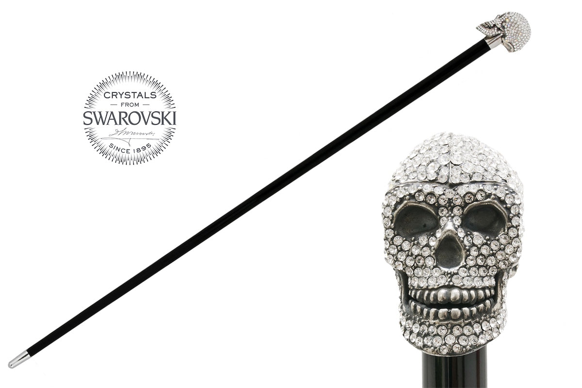 Pasotti Luxurious Swarovski® Skull Cane
