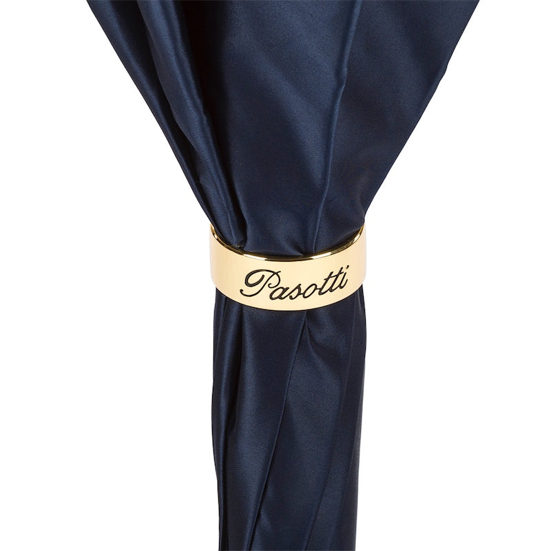 Pasotti Navy Blue Umbrella with Flowers