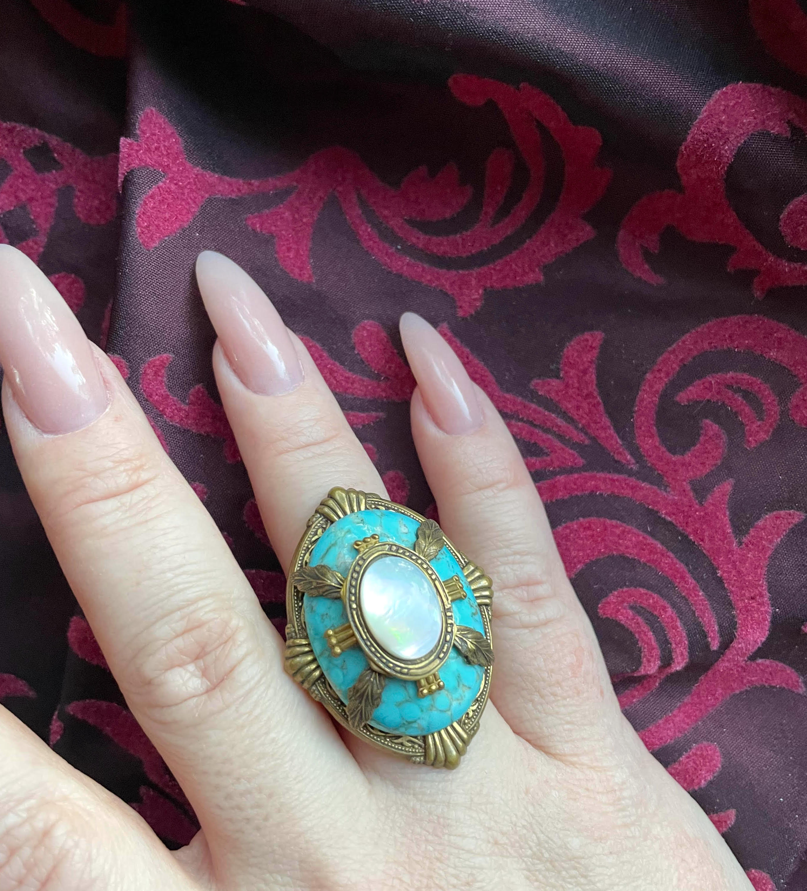 Patrice Oval Ring in Turquoise