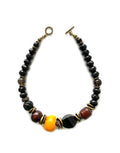 Patrice Onyx & Copal Amber Nugget Necklace